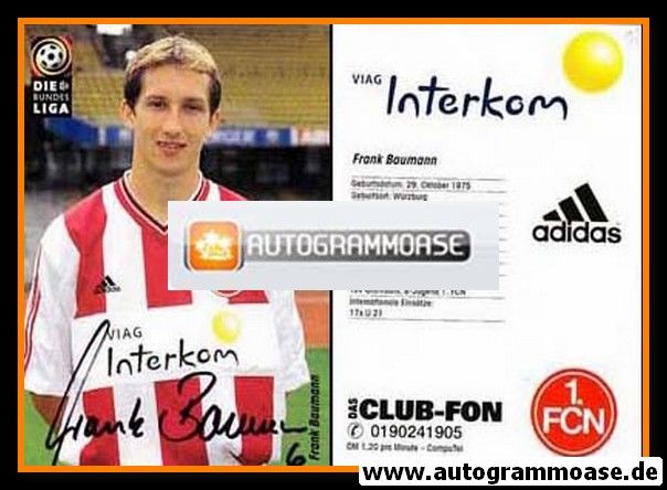 Autogramm Fussball | 1. FC Nürnberg | 1998 | Frank BAUMANN