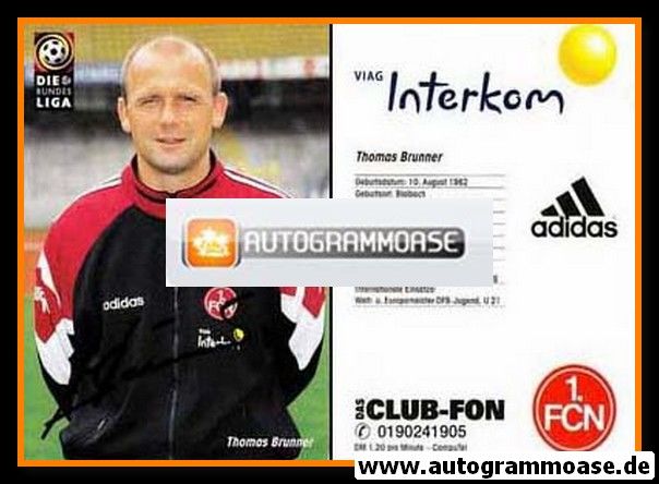 Autogramm Fussball | 1. FC Nürnberg | 1998 | Thomas BRUNNER