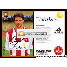 Autogramm Fussball | 1. FC Nürnberg | 1998 | Henning BÜRGER