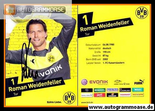 Autogramm Fussball | Borussia Dortmund | 2012 | Roman WEIDENFELLER