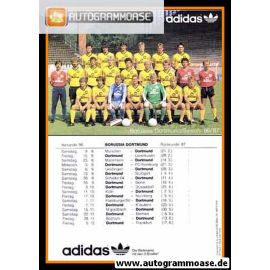 Mannschaftskarte Fussball | Borussia Dortmund | 1986 Adidas