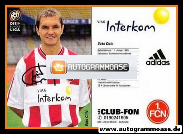 Autogramm Fussball | 1. FC Nürnberg | 1998 | Sasa CIRIC