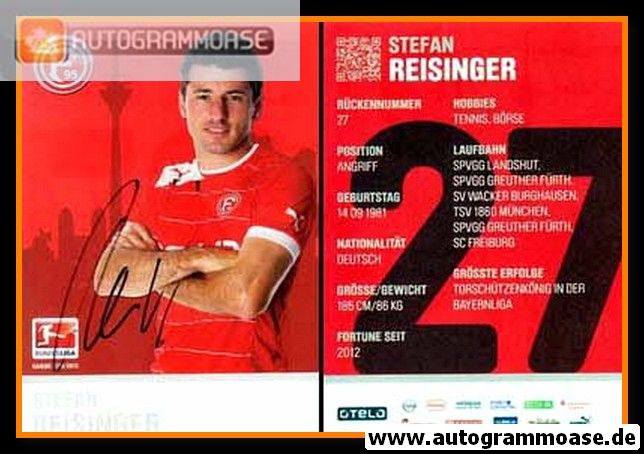 Autogramm Fussball | Fortuna Düsseldorf | 2012 | Stefan REISINGER