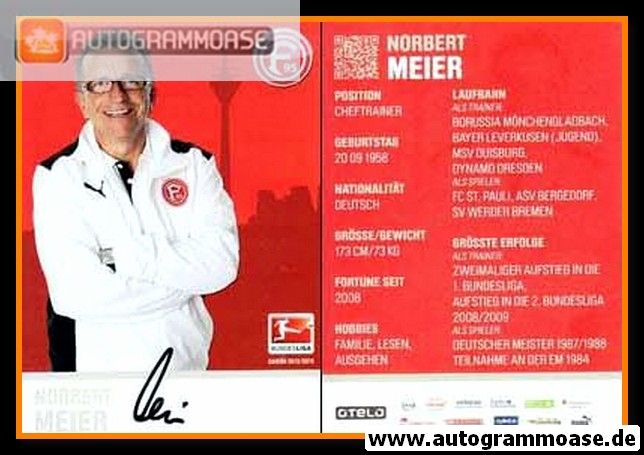 Autogramm Fussball | Fortuna Düsseldorf | 2012 | Norbert MEIER