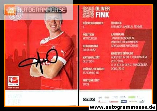 Autogramm Fussball | Fortuna Düsseldorf | 2012 | Oliver FINK