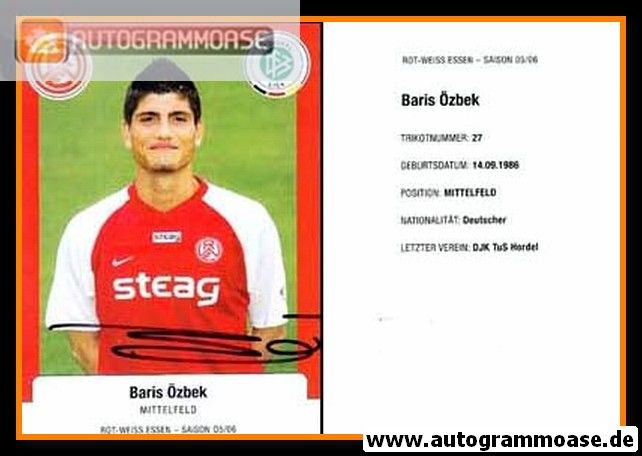 Autogramm Fussball | FC Rot-Weiss Erfurt | 2005 | Baris ÖZBEK