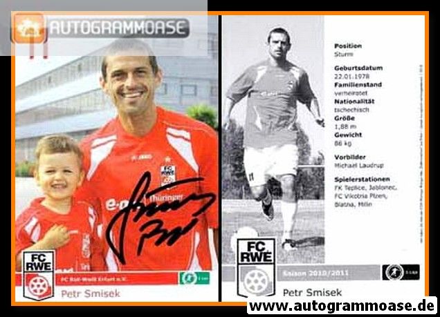 Autogramm Fussball | FC Rot-Weiss Erfurt | 2010 | Petr SMISEK