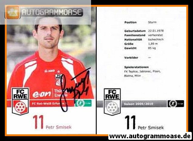 Autogramm Fussball | FC Rot-Weiss Erfurt | 2008 | Petr SMISEK