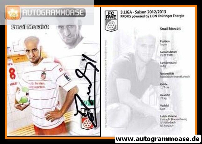 Autogramm Fussball | FC Rot-Weiss Erfurt | 2012 | Smail MORABIT