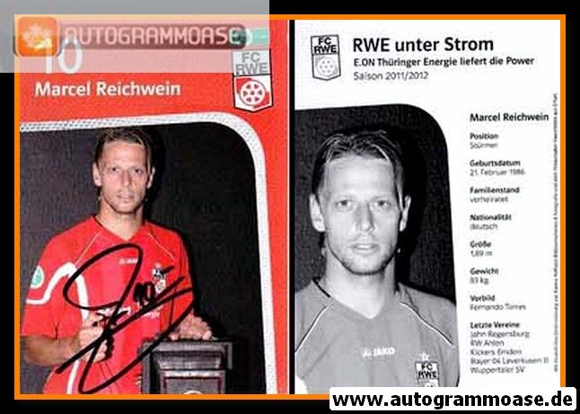 Autogramm Fussball | FC Rot-Weiss Erfurt | 2011 | Marcel REICHWEIN