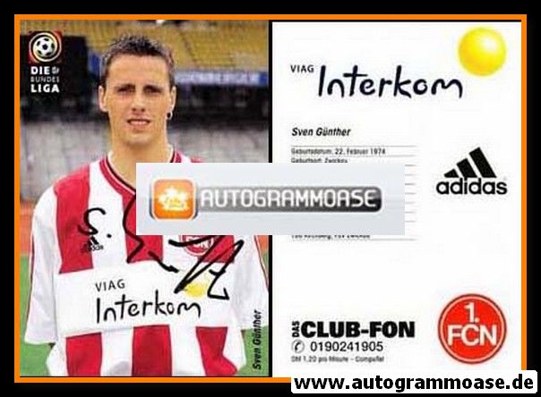 Autogramm Fussball | 1. FC Nürnberg | 1998 | Sven GÜNTHER