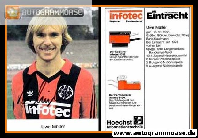 Autogramm Fussball | Eintracht Frankfurt | 1983 | Uwe MÜLLER (Color)