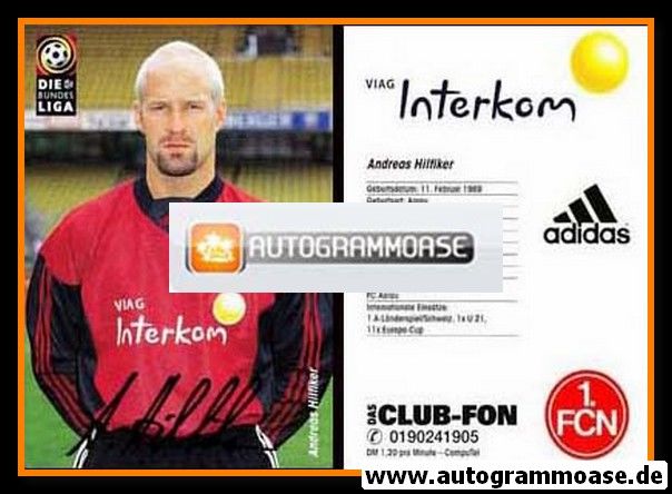 Autogramm Fussball | 1. FC Nürnberg | 1998 | Andreas HILFIKER