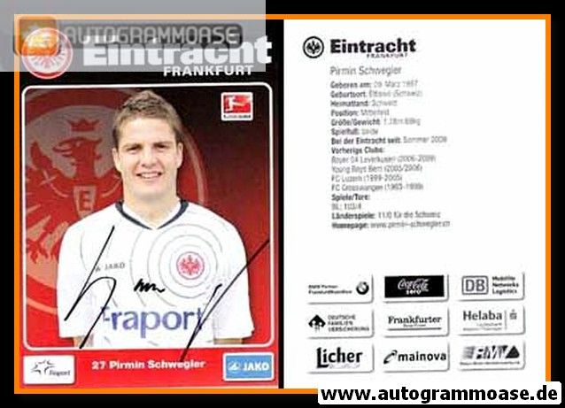 Autogramm Fussball | Eintracht Frankfurt | 2011 | Pirmin SCHWEGLER