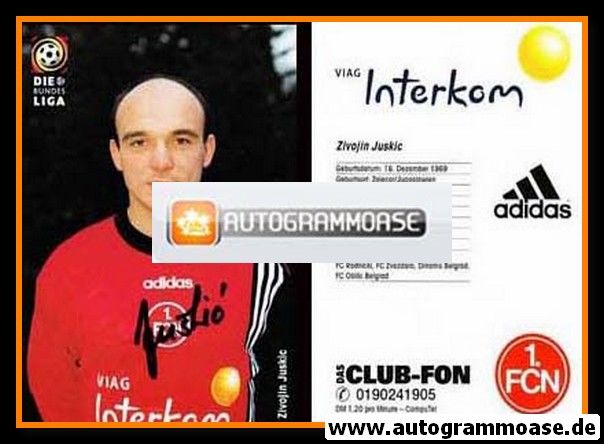 Autogramm Fussball | 1. FC Nürnberg | 1998 | Zivojin JUSKIC