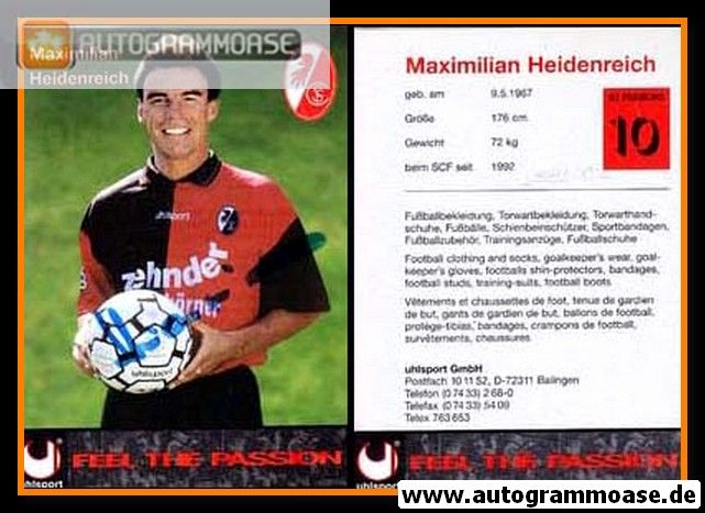 Autogramm Fussball | SC Freiburg | 1996 | Maximillian HEIDENREICH