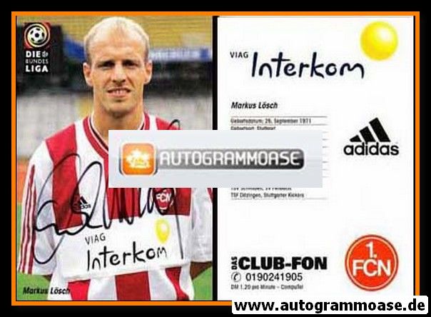 Autogramm Fussball | 1. FC Nürnberg | 1998 | Markus LÖSCH