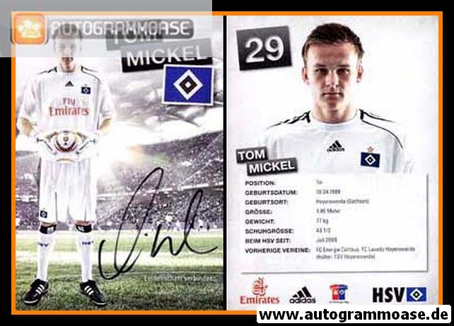 Autogramm Fussball | Hamburger SV | 2010 | Tom MICKEL