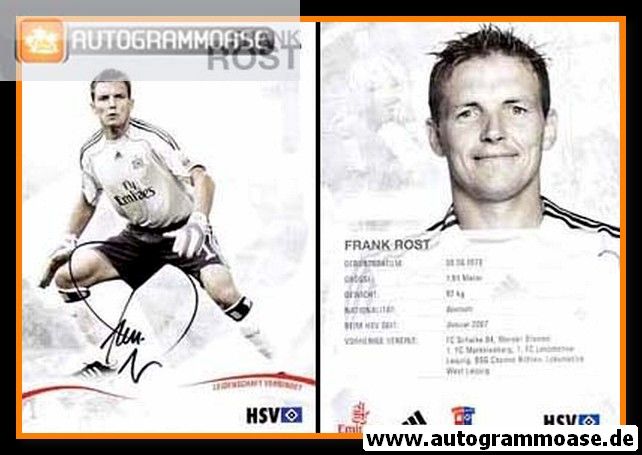 Autogramm Fussball | Hamburger SV | 2009 | Frank ROST