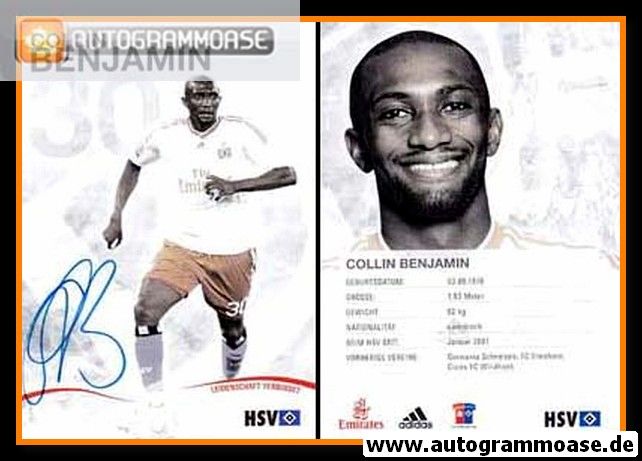 Autogramm Fussball | Hamburger SV | 2009 | Collin BENJAMIN
