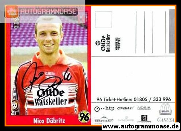 Autogramm Fussball | Hannover 96 | 2001 | Nico DÄBRITZ