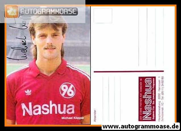 Autogramm Fussball | Hannover 96 | 1989 Druck | Michael KÖPPER