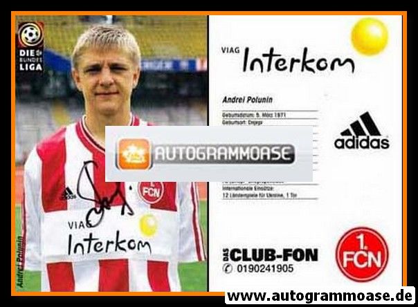Autogramm Fussball | 1. FC Nürnberg | 1998 | Andrei POLUNIN