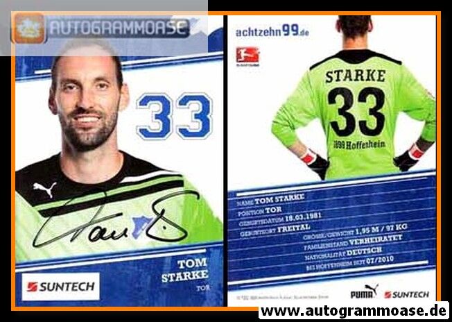 Autogramm Fussball | TSG 1899 Hoffenheim | 2011 | Tom STARKE