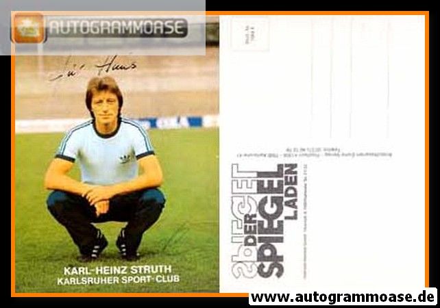 Autogramm Fussball | Karlsruher SC | 1970er | Karl-Heinz STRUTH (Portrait Color) Spiegelladen