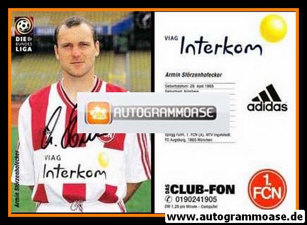 Autogramm Fussball | 1. FC Nürnberg | 1998 | Armin STÖRZENHOFECKER
