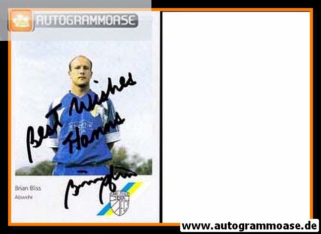 Autogramm Fussball | FC Carl Zeiss Jena | 1992 | Brian BLISS