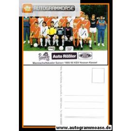 Mannschaftskarte Fussball | KSV Hessen Kassel | 1989