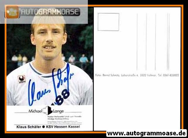 Autogramm Fussball | KSV Hessen Kassel | 1989 | Klaus SCHÄFER