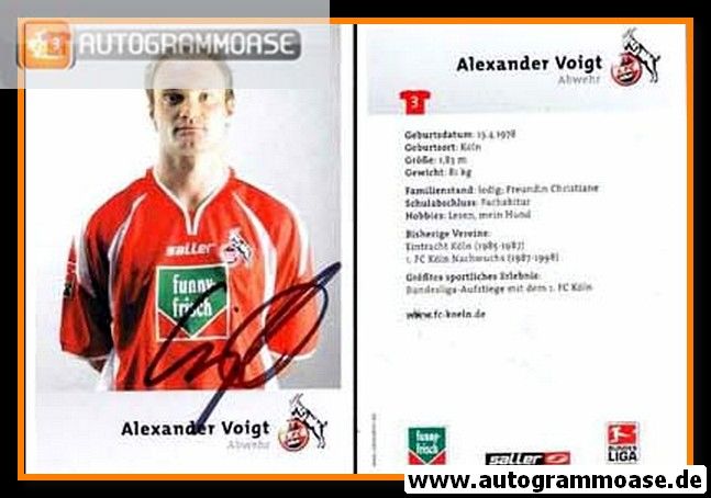 Autogramm Fussball | 1. FC Köln | 2004 | Alexander VOIGT