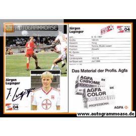 Autogramm Fussball | Bayer Leverkusen | 1986 | Jürgen LUGINGER (2)