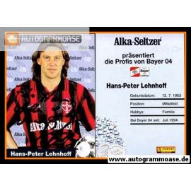 Autogramm Fussball | Bayer Leverkusen | 1995 | Hans-Peter LEHNHOFF