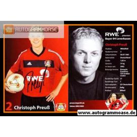 Autogramm Fussball | Bayer Leverkusen | 2002 | Christoph PREUSS