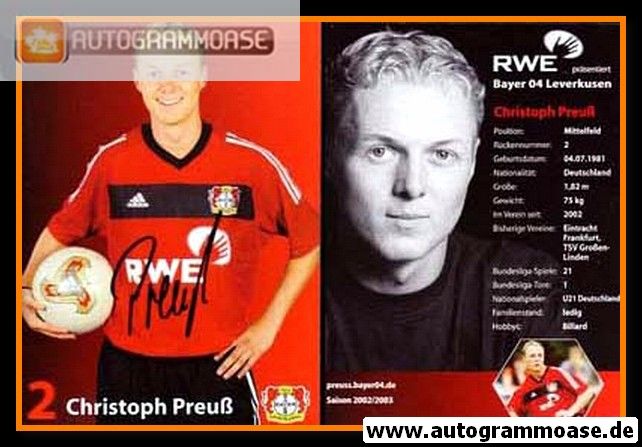 Autogramm Fussball | Bayer Leverkusen | 2002 | Christoph PREUSS