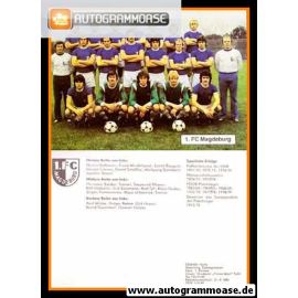 Mannschaftskarte Fussball | 1. FC Magdeburg | 1981