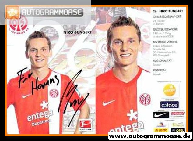 Autogramm Fussball | FSV Mainz 05 | 2013 | Niko BUNGERT
