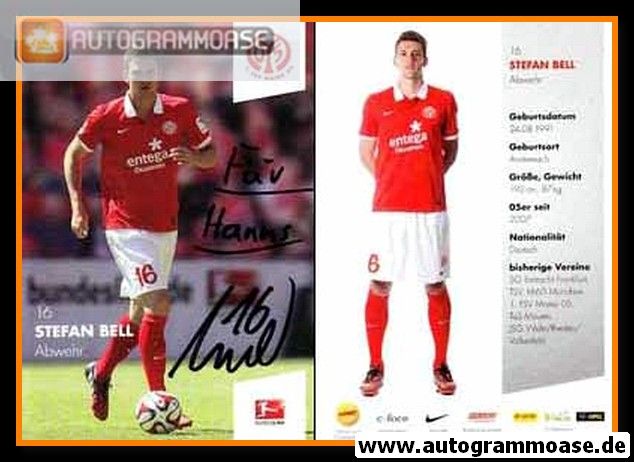 Autogramm Fussball | FSV Mainz 05 | 2014 | Stefan BELL