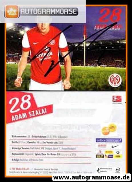 Autogramm Fussball | FSV Mainz 05 | 2011 | Adam SZALAI