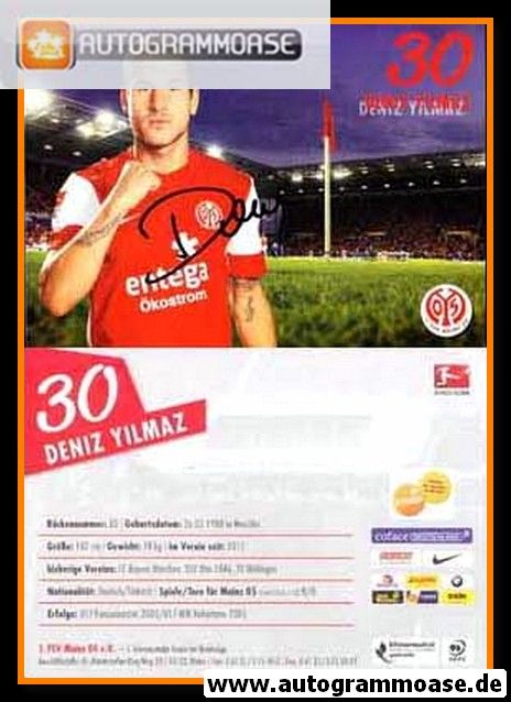 Autogramm Fussball | FSV Mainz 05 | 2011 | Deniz YILMAZ