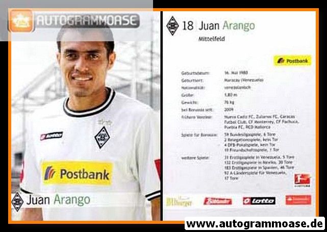 Autogramm Fussball | Borussia Mönchengladbach | 2011 | Juan ARANGO