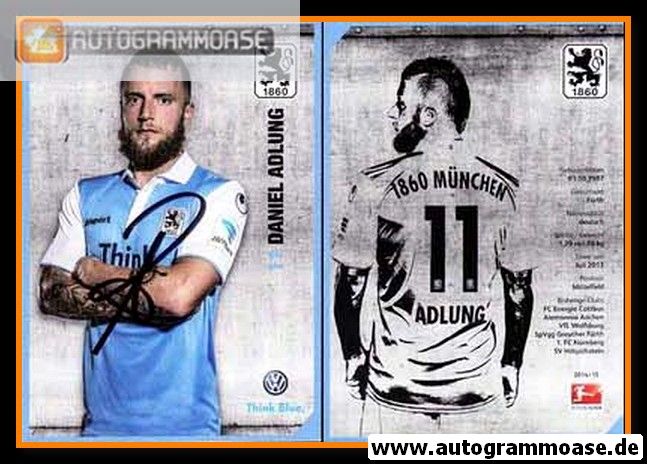Autogramm Fussball | TSV 1860 München | 2014 | Daniel ADLUNG