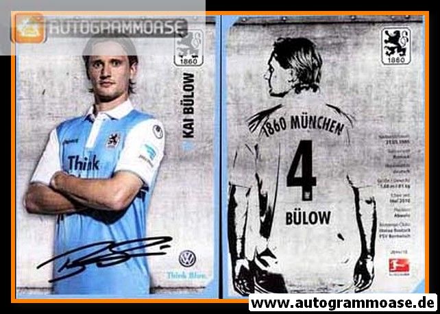 Autogramm Fussball | TSV 1860 München | 2014 | Kai BÜLOW