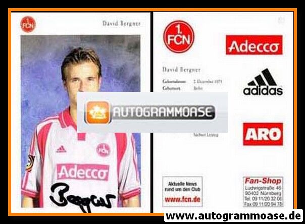 Autogramm Fussball | 1. FC Nürnberg | 2000 | David BERGNER