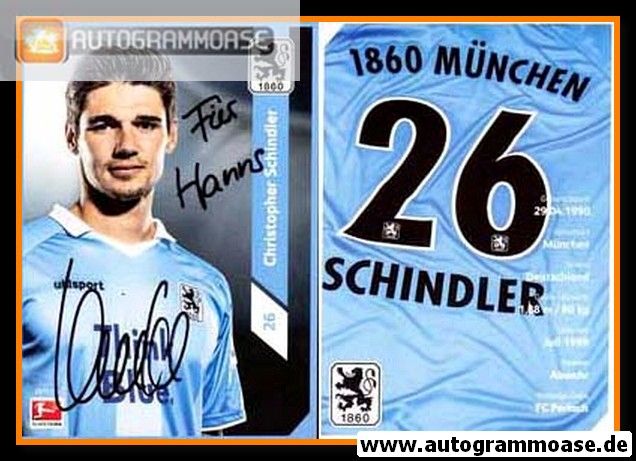Autogramm Fussball | TSV 1860 München | 2013 | Christopher SCHINDLER