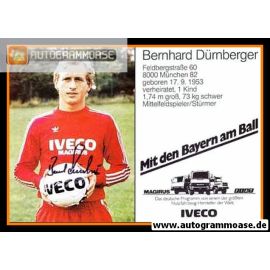 Autogramm Fussball | FC Bayern München | 1982 | Bernhard DÜRNBERGER