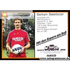 Autogramm Fussball | FC Bayern München | 1981 | Bertram BEIERLORZER